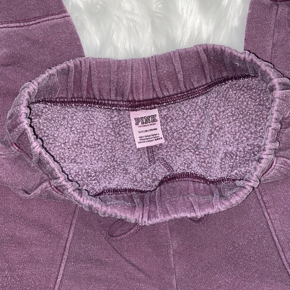 PINK Victoria’s Secret VS high waisted cargo joggers plum SMALL rare - Picture 3 of 11